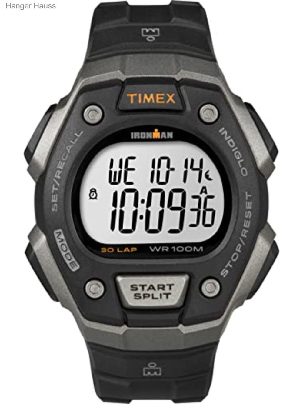 Digital Sport Watch, Resin Case 38mm, Water Resistant 100m, INDIGLO Backlight